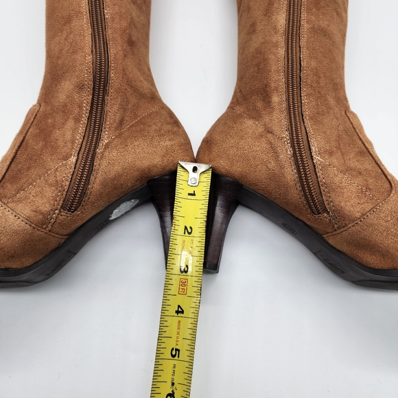 Etienne Aigner Historia Square Toe Heeled Sock Boots Size 6 - Picture 9 of 14